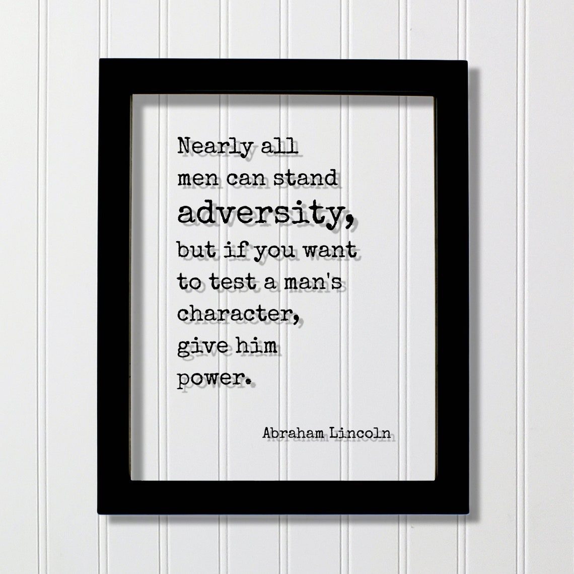 Abraham Lincoln Leadership Adversity Power Quote Poster Typography