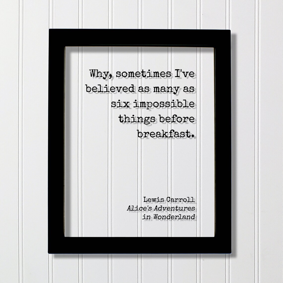 Lewis Carroll Floating Quote, Alice's Wonderland Art Print