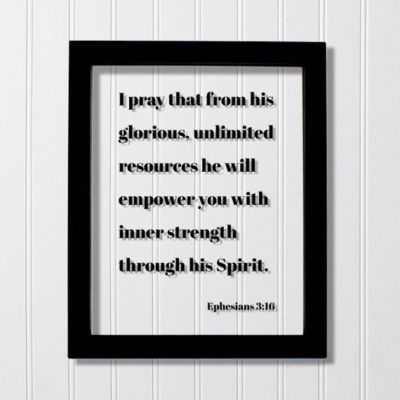 Ephesians 3:16 Scripture Verse Art Print