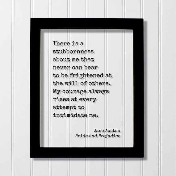 Jane Austen Pride And Prejudice Quote Poster Print
