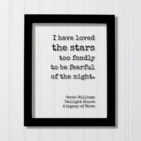 Sarah Williams Quote Art Print, Astronomy Stars