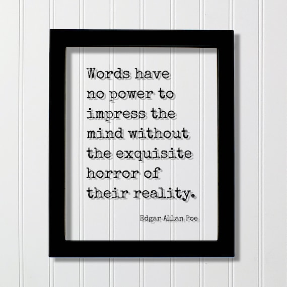 Edgar Allan Poe Floating Quote Typography Poster Words Horror Gothic