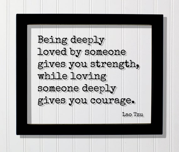 Lao Tzu Floating Quote Art Print, Love Quote