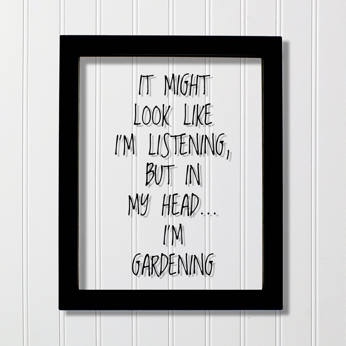 Funny Gardening Quote Poster In My Head I'm Gardening Minimalist Gift