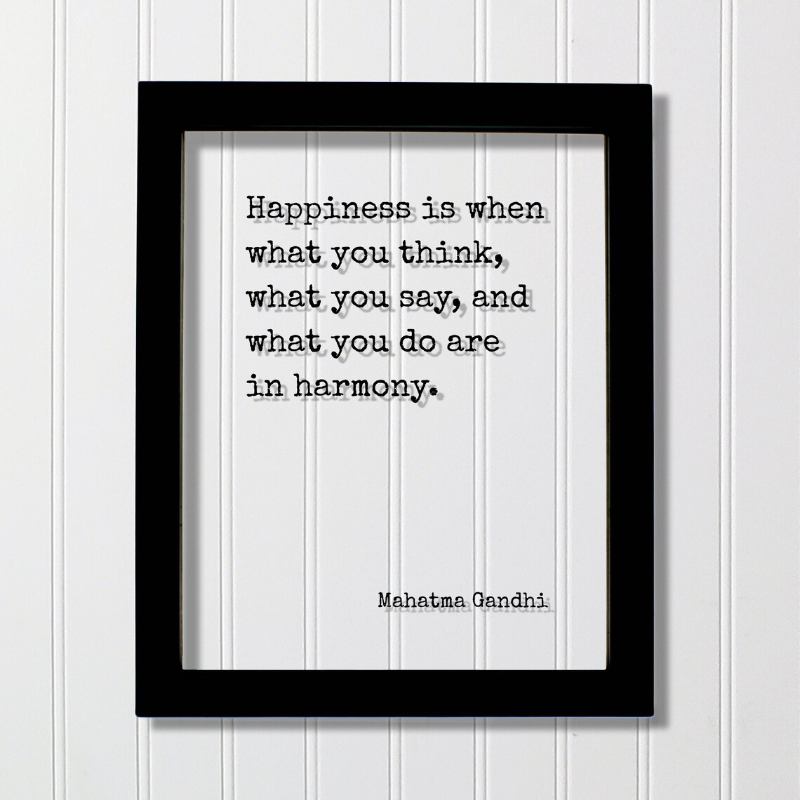 Mahatma Gandhi Quote Art Print, Harmony and Success