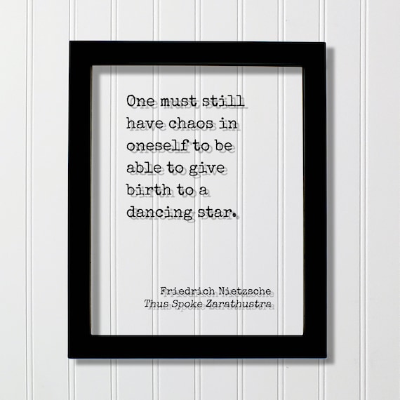 Nietzsche, Thus Spoke Zarathustra Quote Art Print