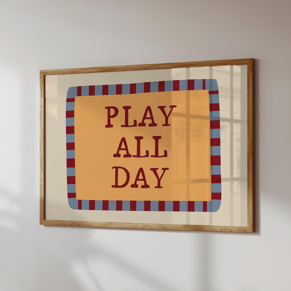 Play All Day Kids Room Affirmation Wall Art Print