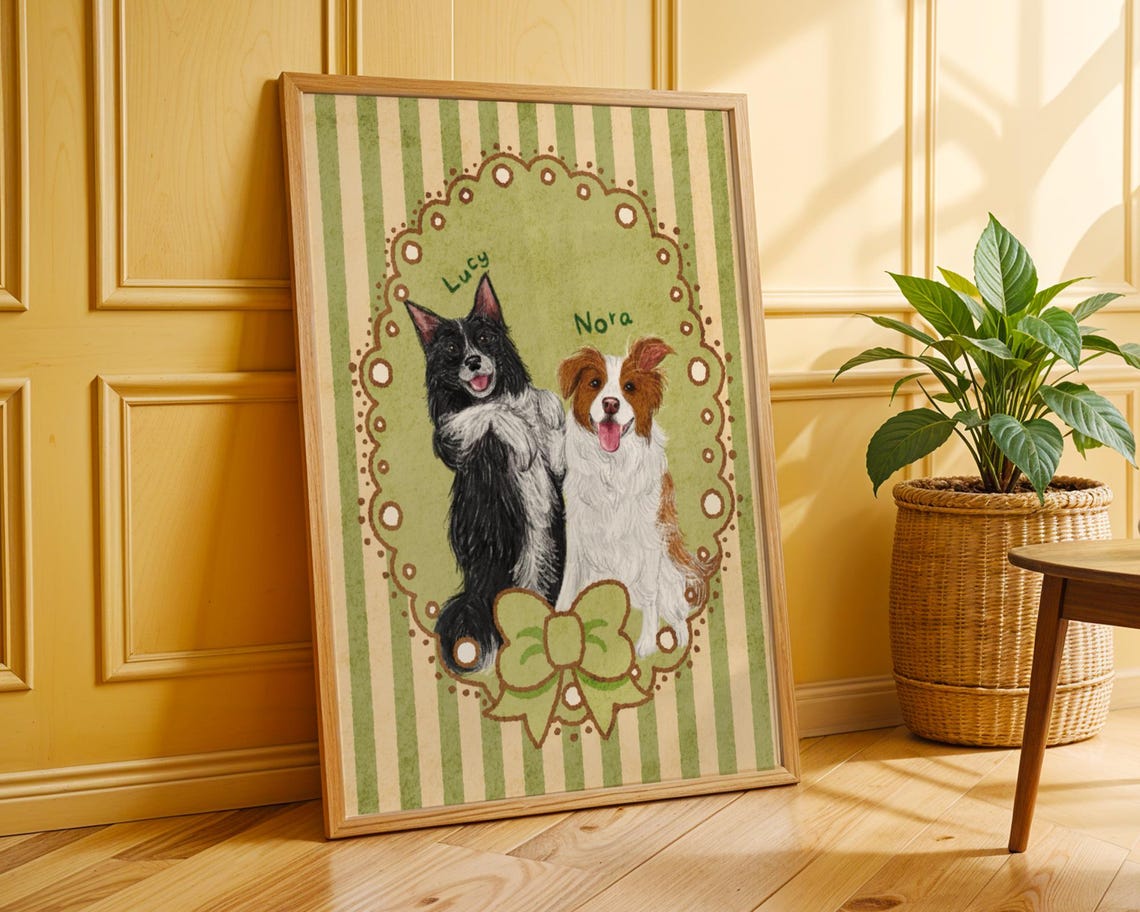 Badly Drawn Pet Portrait Personalized Cat Gift Unique Poster Lovers For Dog Custom Cute Art - Image 3