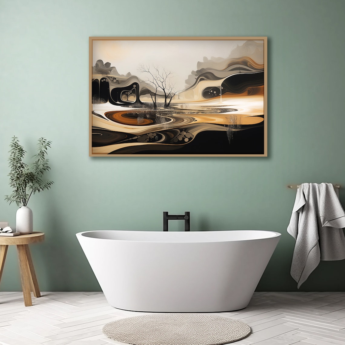 Abstract Surreal Landscape, Nature-Inspired Art Print - Image 3