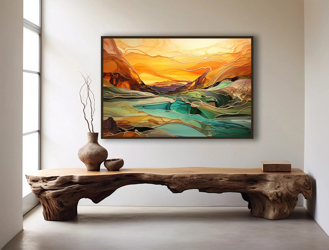 Abstract Landscape Poster, Nature Inspired Modern Art - Image 2