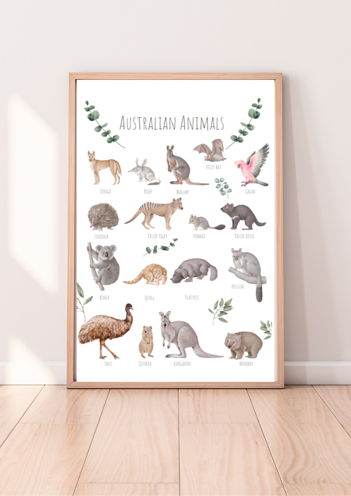 Australian Animals Poster, Aussie Wildlife Art Print - Image 2