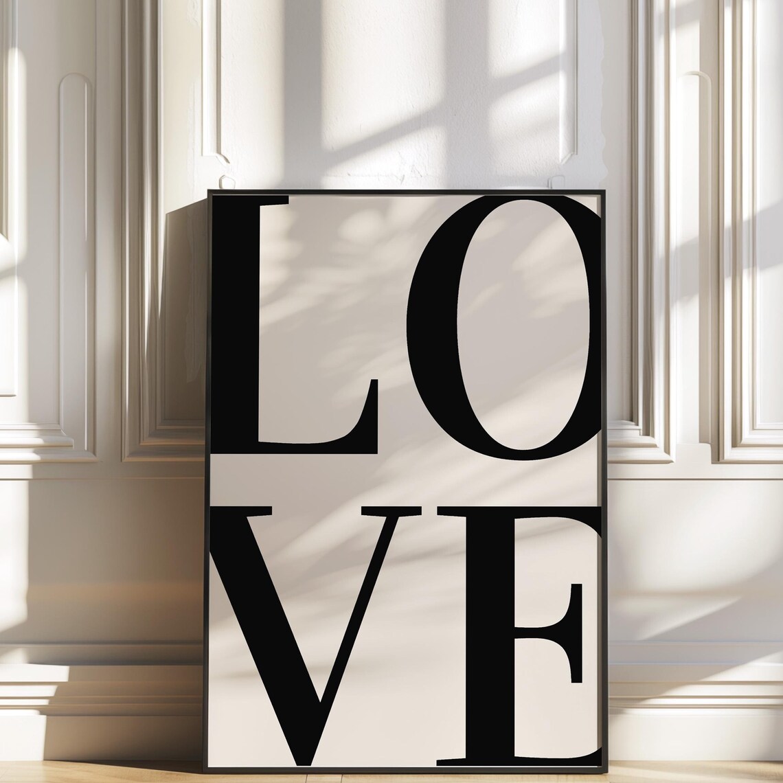 Love Vintage 70s Retro Typography Art Print