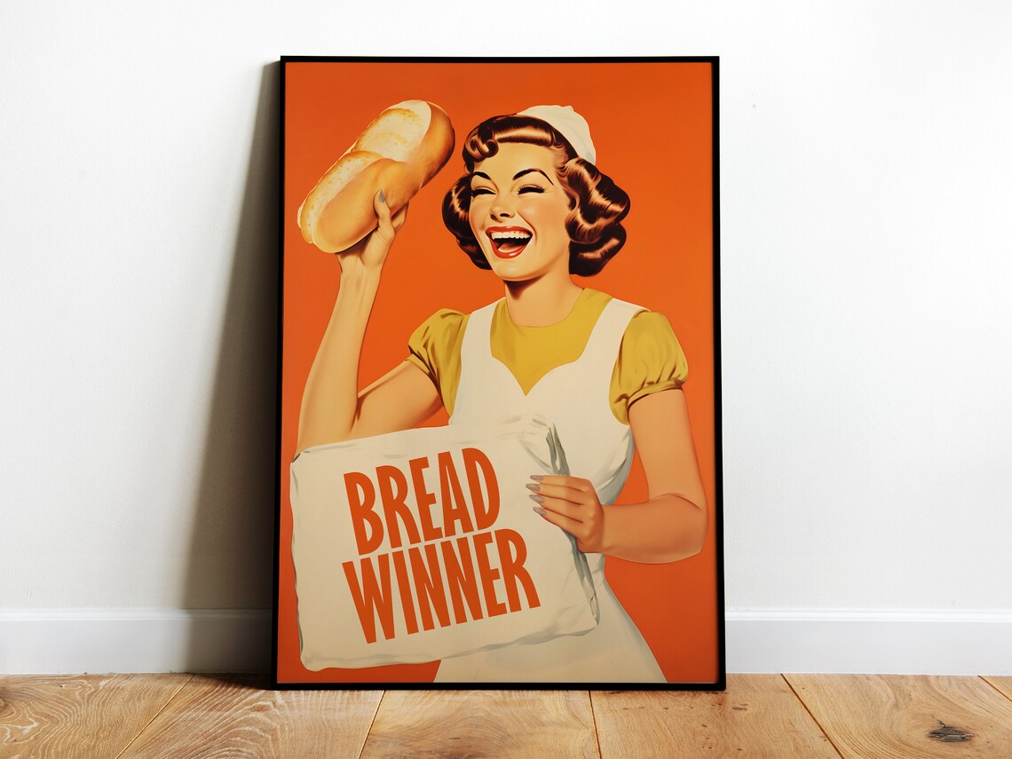 Retro Kitchen Wall Art Funny Style 50s 60s Poster