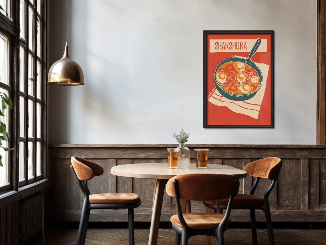 Shakshuka Retro Kitchen Art Print, Israeli Food - Image 4