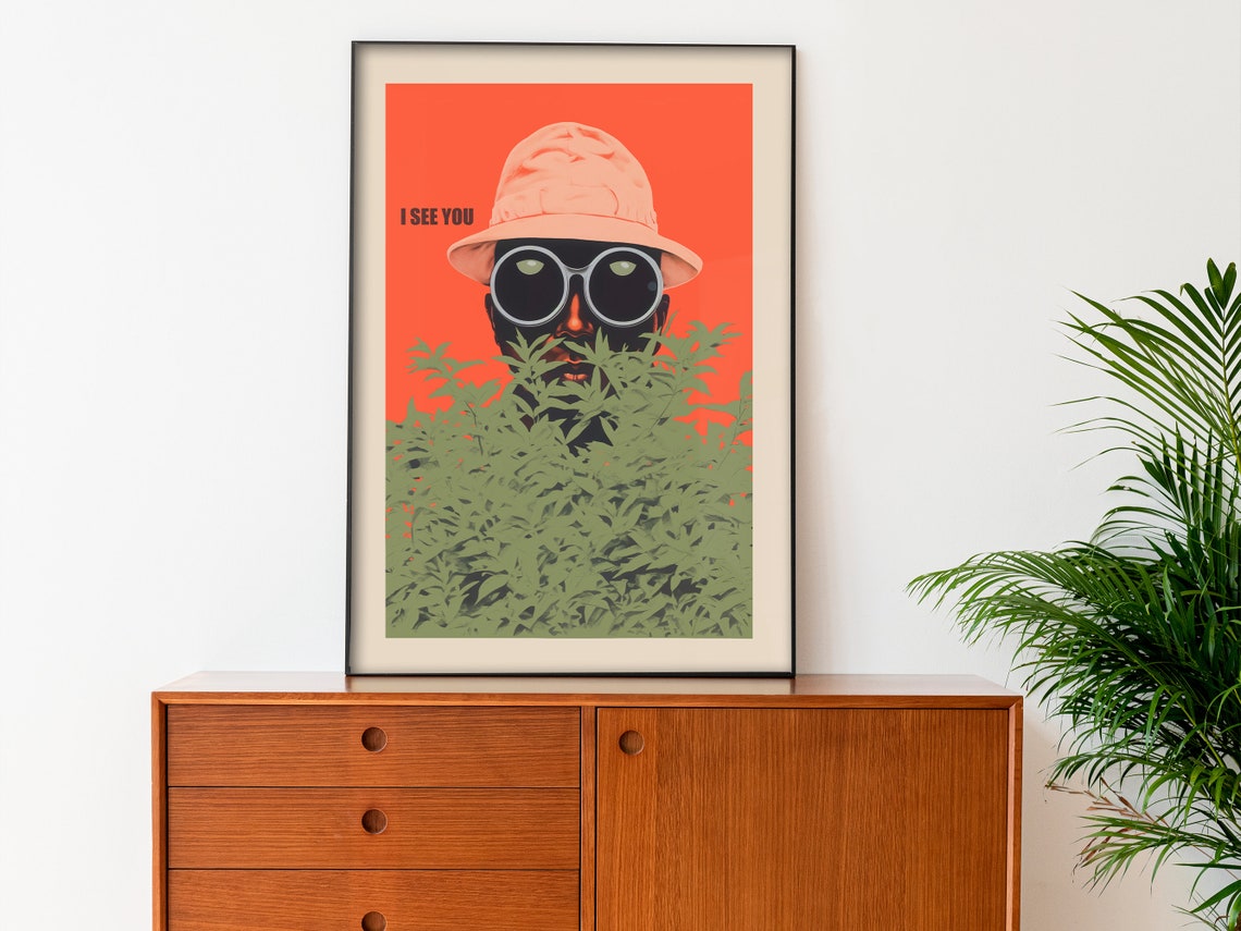 Funny Toilet Poster Bathroom Wall Art I See You Print Toilet Humor Poster Toilet Decor Print Retro Spy Wall Art Fun Quote - Image 3
