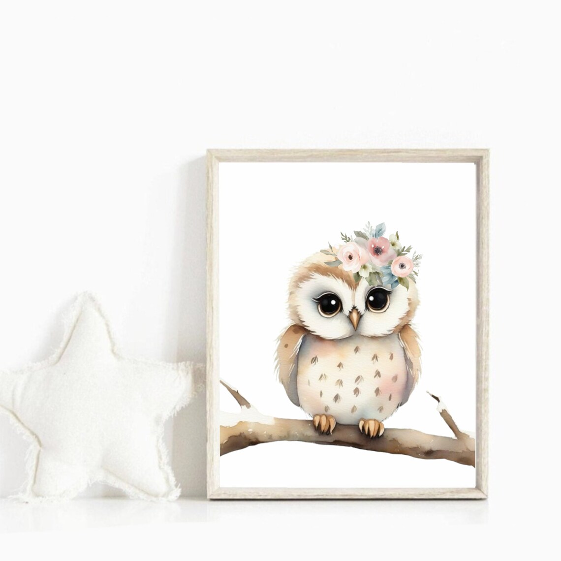 Owl Print for Woodland Nursery Girls Room - Image 2