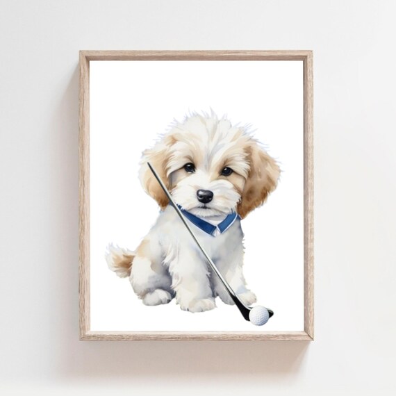 Golf Prints Golf Nursery Sport Prints Sport Animals Print Golf Poster Kids Golf Wall Art Sport Dog Cute Golf Art Junior Golf Puppy