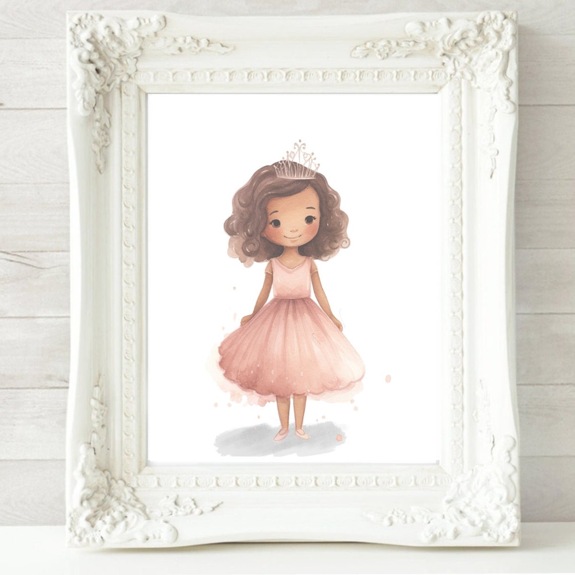 Ballerina Wall Art Ballerina Nursery Art Kids Wall Art Nursery Decor Pink Ballerina Princess Ballerina Girls Room Decor Baby Girl - Image 2