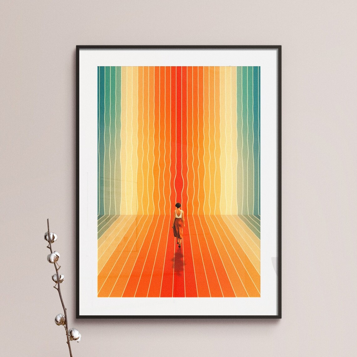 Here I Come 2 Opart Collage Vintage Art Print