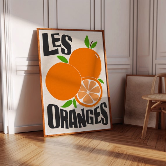 Orange Fruit Wall Art Print Citrus Poster Food Dining Room Kitchen Colourful 2332