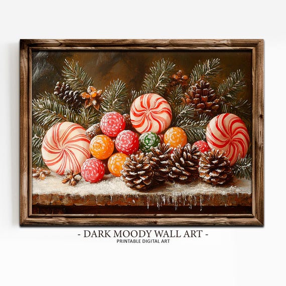 Festive Candy Art For Vintage Dark Academia Kitchen Decor