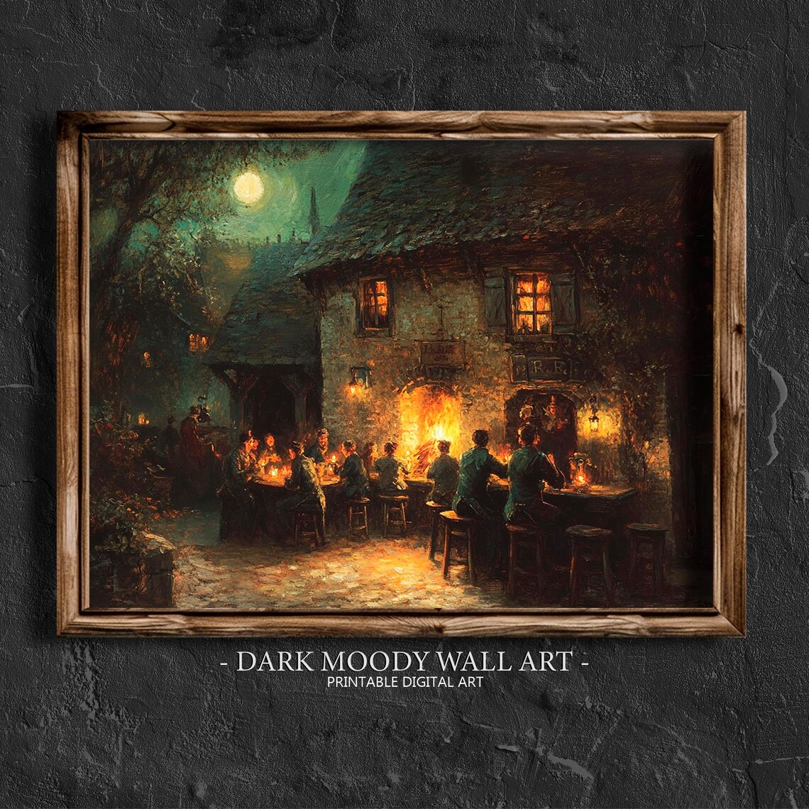 Dark Moody Irish Pub Vintage Ireland Art Print