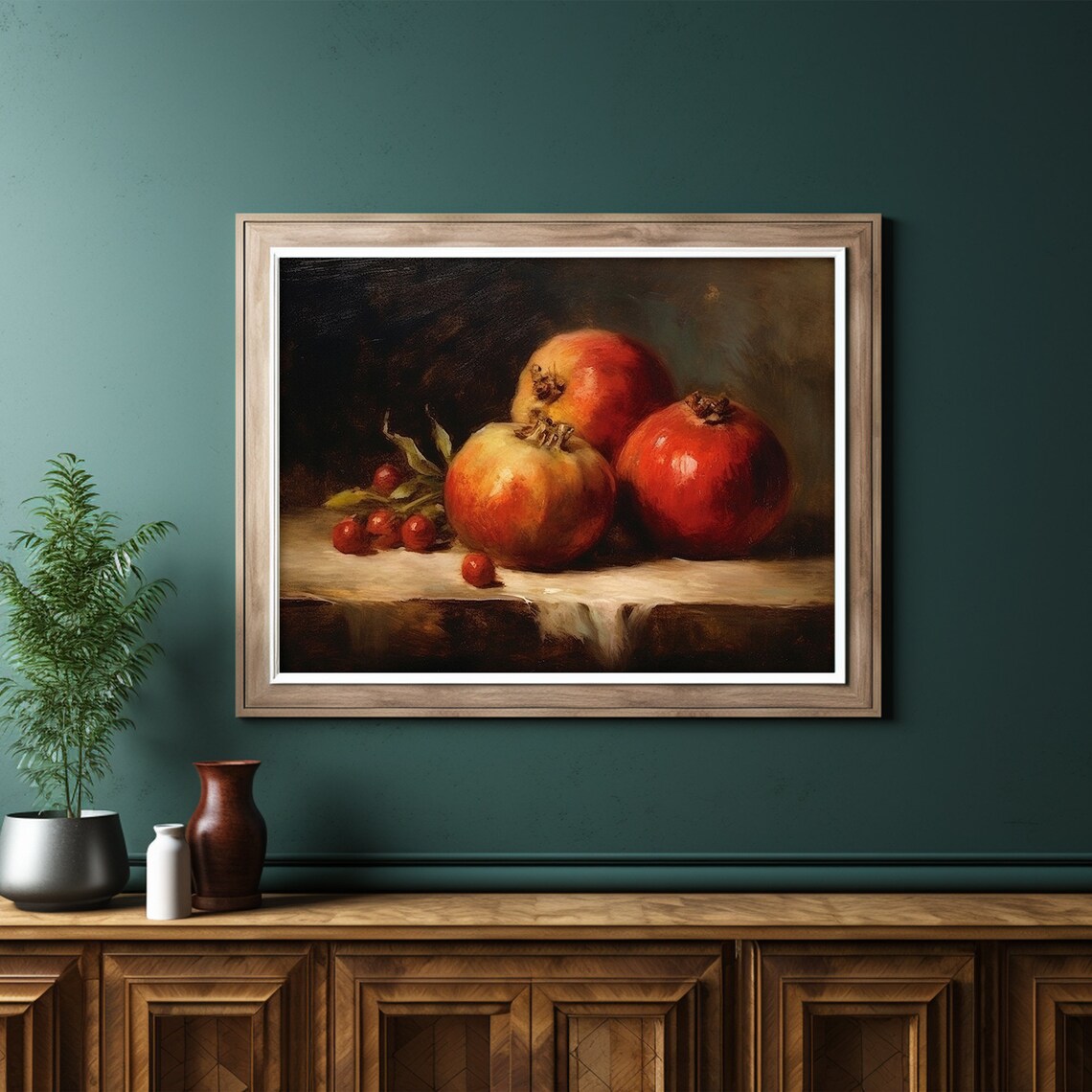 Pomegranate Botanical Still Life Art Print - Image 6