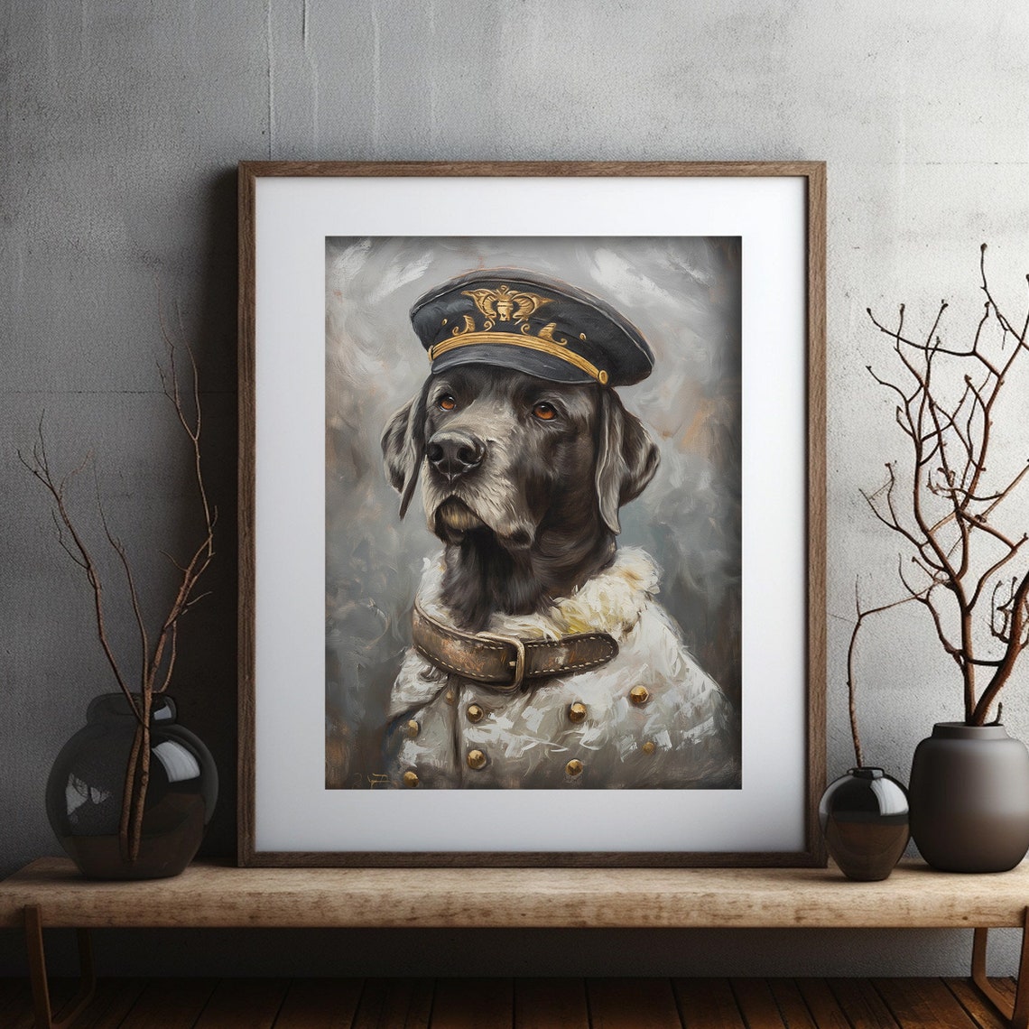 Salty Sea Dog Print Captain Dog Painting Kids Room Wall Art Nautical Childrens Room Decor Boys Room Decor - Image 2