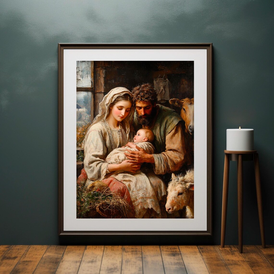 Holy Family With Baby Jesus, Vintage Christian Art Print - Image 4