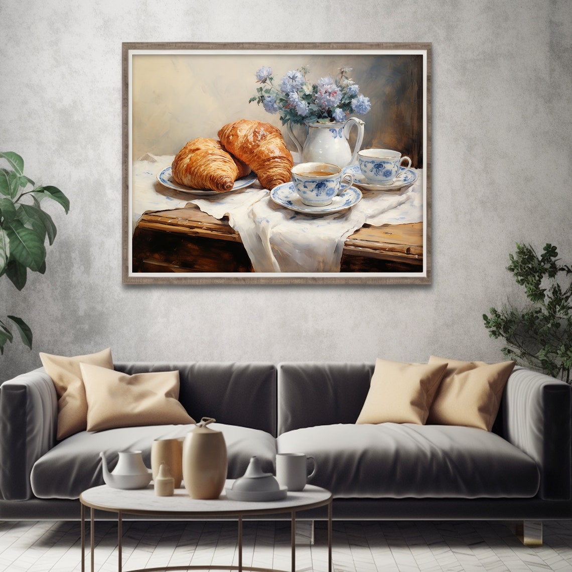 Vintage Kitchen Still Life Painting Farmhouse Moody Wall Art Rustic - Image 6