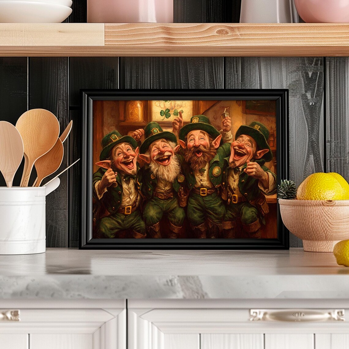 Leprechaun In Irish Pub, Vintage St Patrick's Day - Image 5