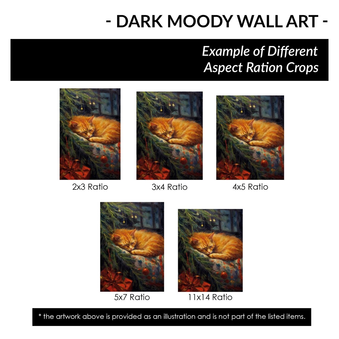 Halloween Moon Ghost Art Print, Gothic Cottagecore Decor - Image 5