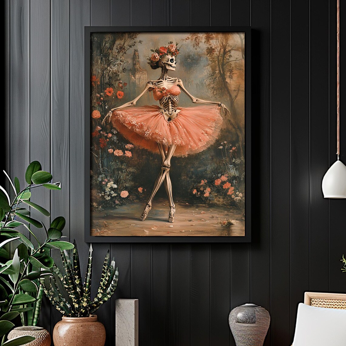 Day of the Dead Catrina Ballerina Dancer Sugar Skull Ballet Portrait Poster - Image 6