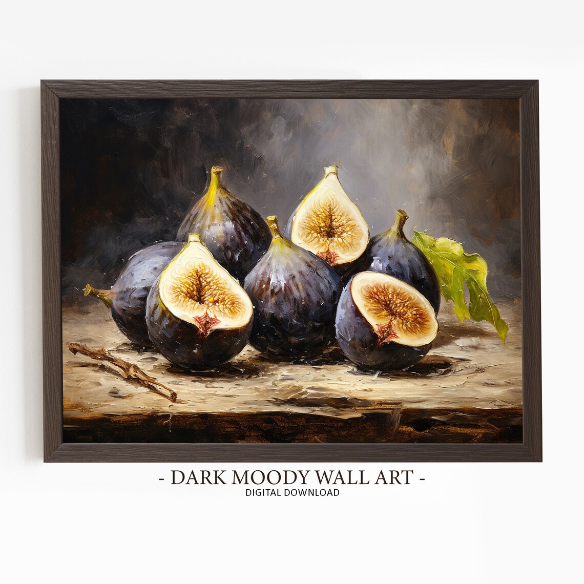 Moody Figs Vintage Fruit Still Life Art Print