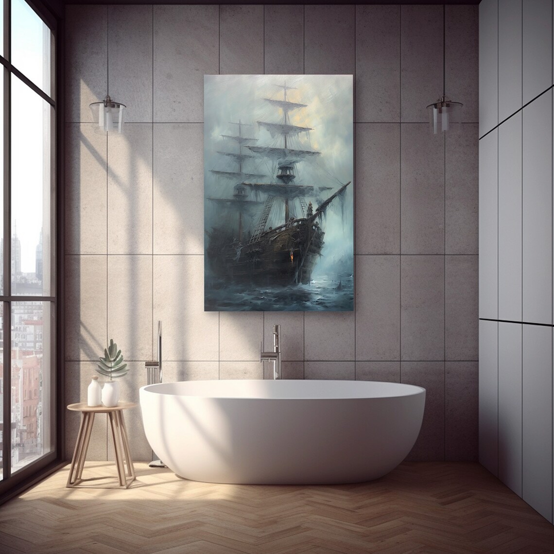 Ghost Pirate Sailing Ship Poster Print, Dark Academia - Image 4