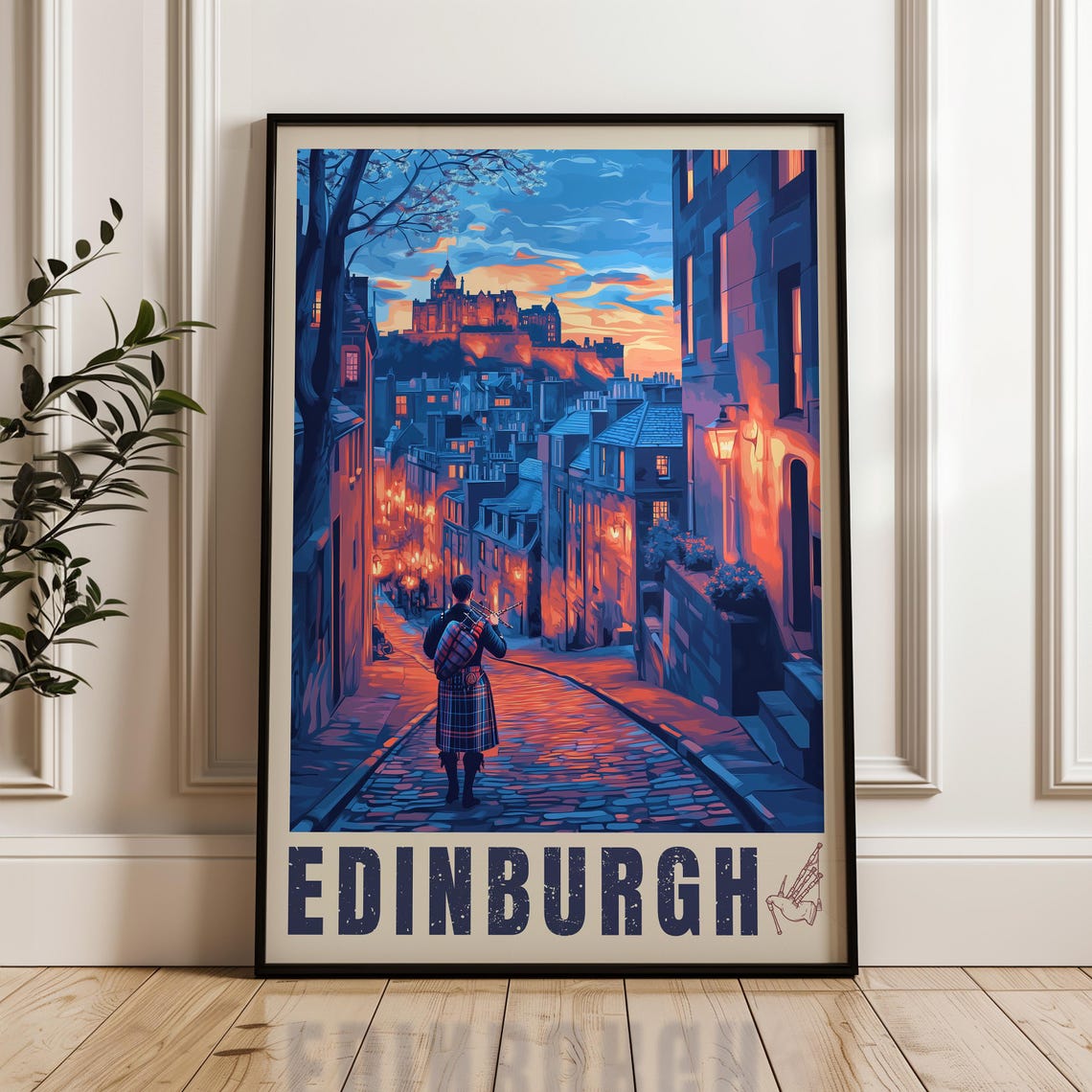 Edinburgh Travel Poster, Scotland Travel Poster