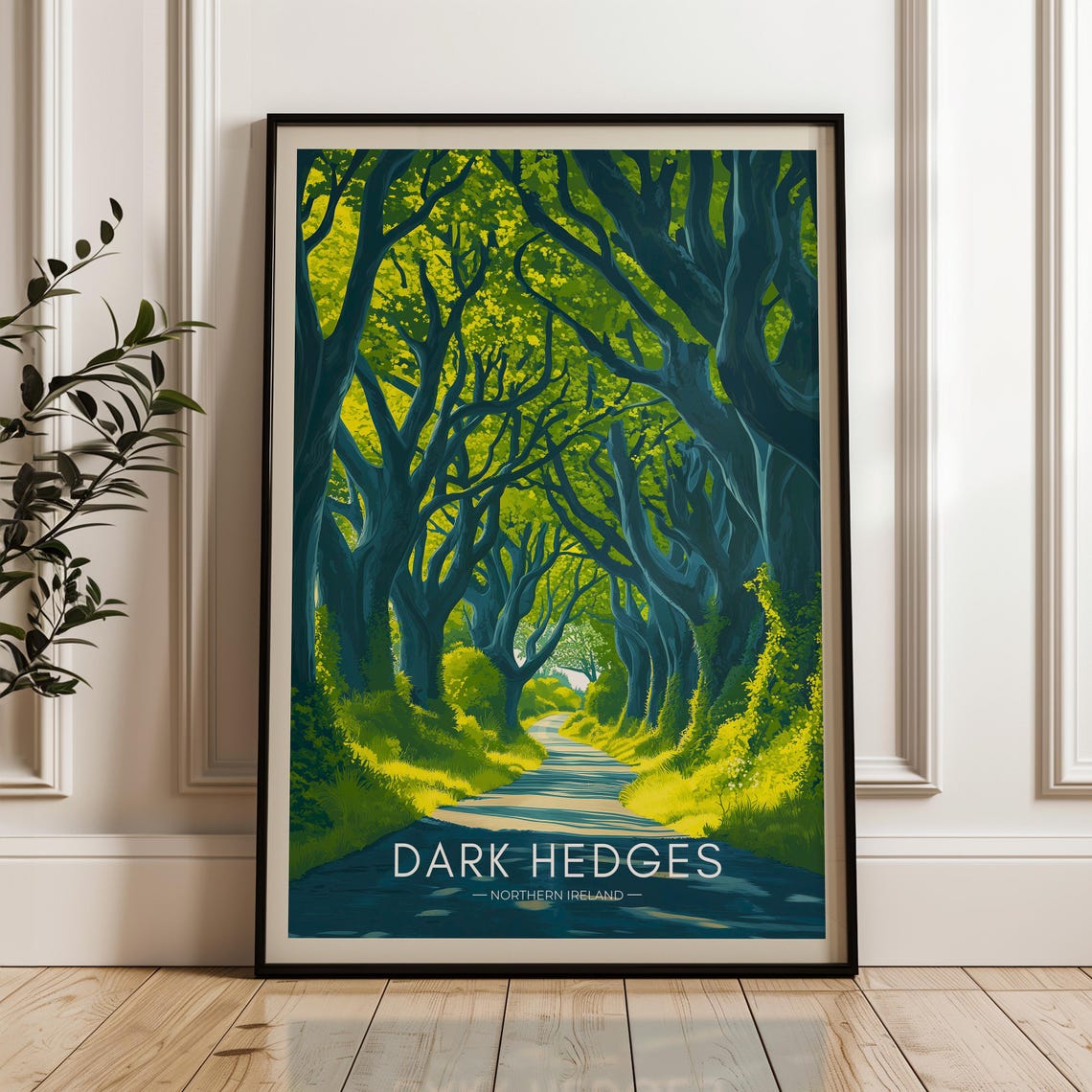 Dark Hedges Beech Tree Avenue Northern Ireland Travel Poster