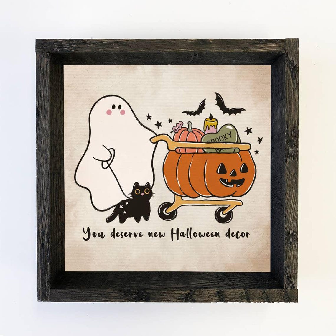 Cute Wood Sign You Deserve New Halloween Decor