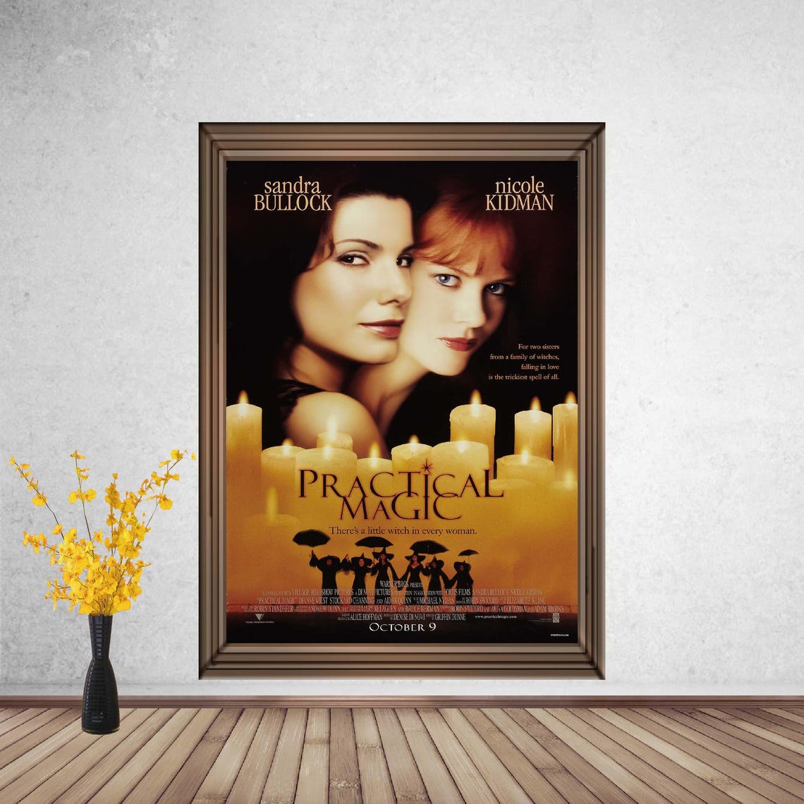 Practical Magic Sandra Bullock Nicole Kidman 1998 Witch Movie Poster