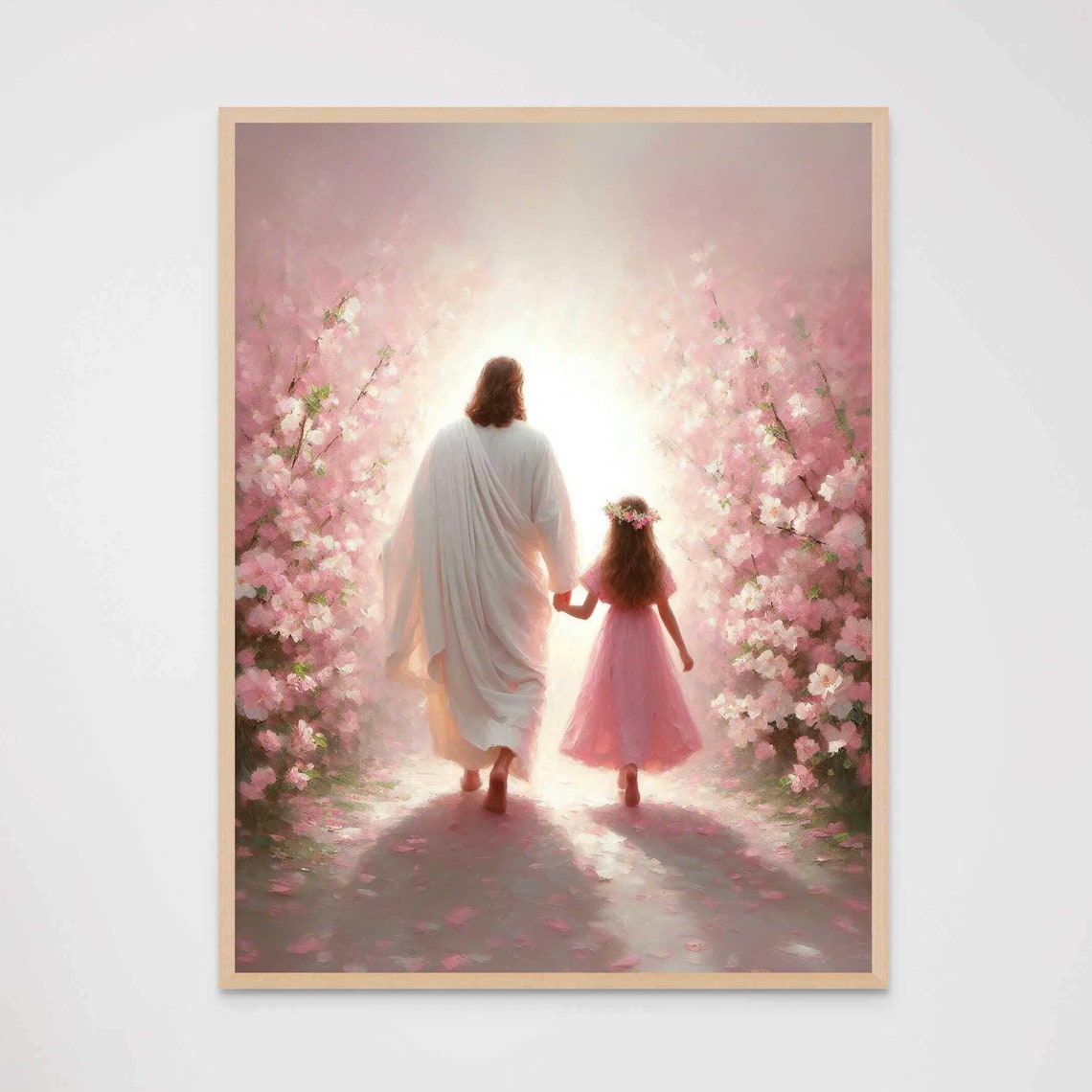 Her Savior Christian Painting Jesus With Girl Jesus Painting Lds Painting Bible Painting Jesus And Kids Picture Of Jesus Jesus Png