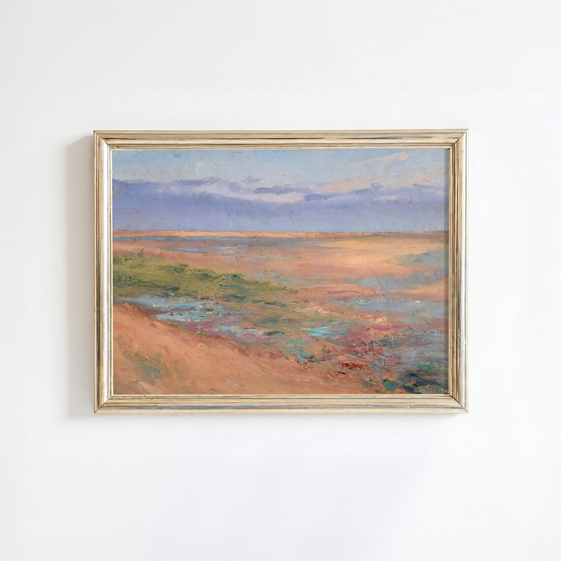 Pastel Landscape Art Print Vintage Landscape Painting Print Wall Art Floral Art Colourful Oil Painting A 03