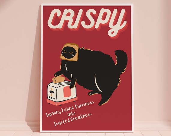 Funny Black Cat, Retro Cat Lover Gift