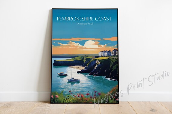 Pembrokeshire Coast National Park Sunset Cliffside Seaside Poster