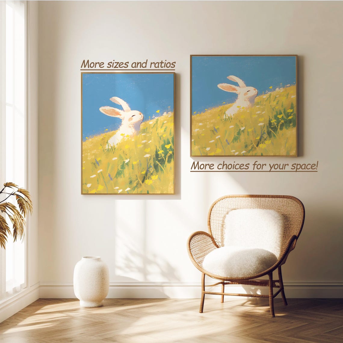 Rabbit Illustration Of Hare Wall Art Of Animals Nursery Prints Of Birthday Gifts Of Rabbit Wall Dcor Of Gender Neutral Nursery - Image 2