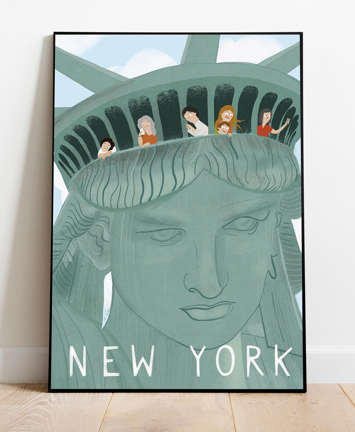 New York Statue Of Liberty Vintage Travel Poster - Image 2