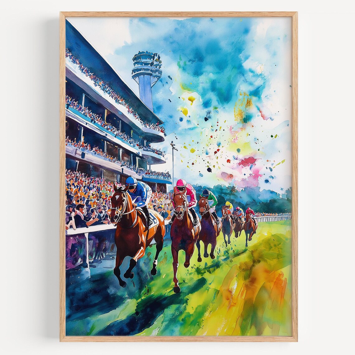 Cheltenham Watercolor Travel Poster, Home Decor