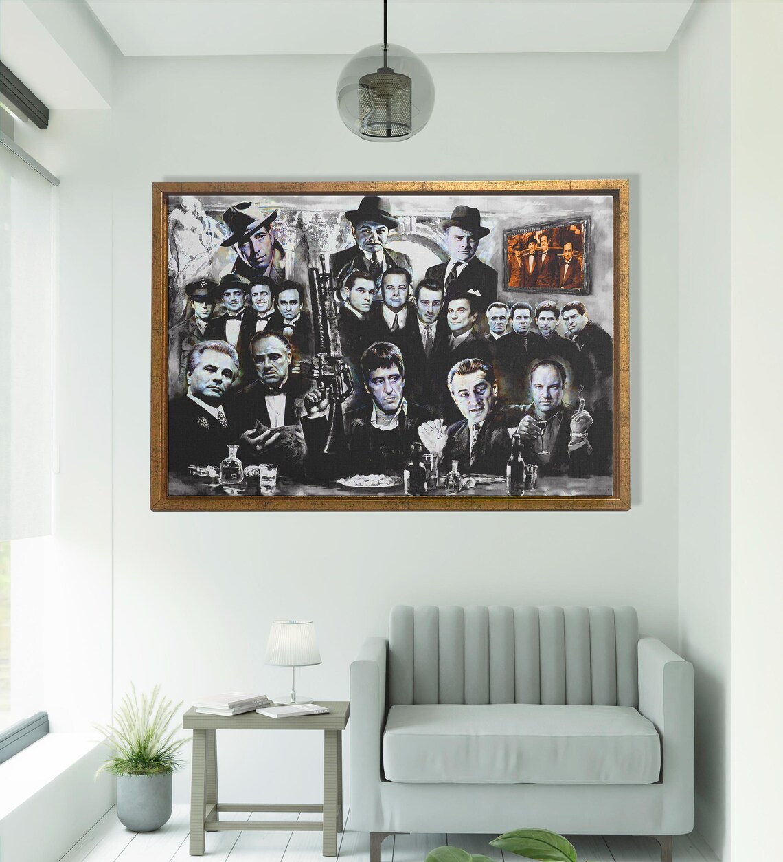 Gangsters Old Movie, Man Cave Decor