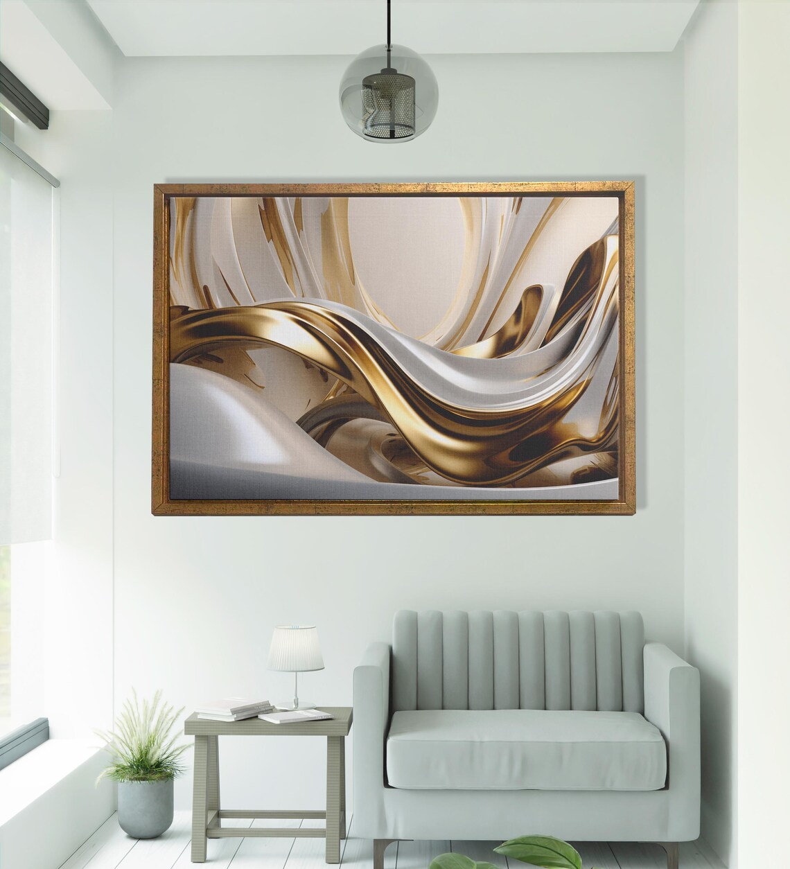 Abstract Marble Poster, Luxury Living Room Decor