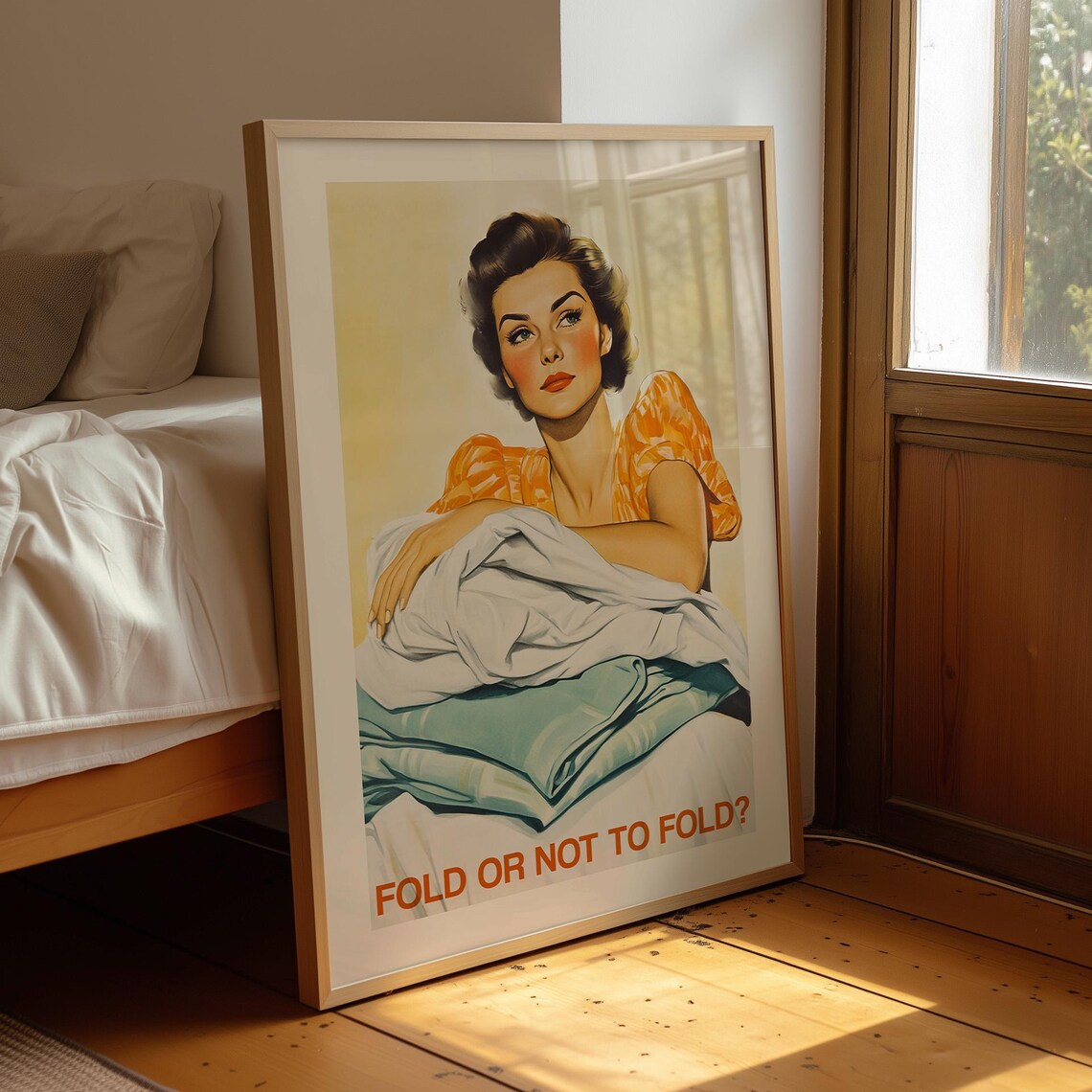 Laundry Room Decor, Mid Century Vibe Art