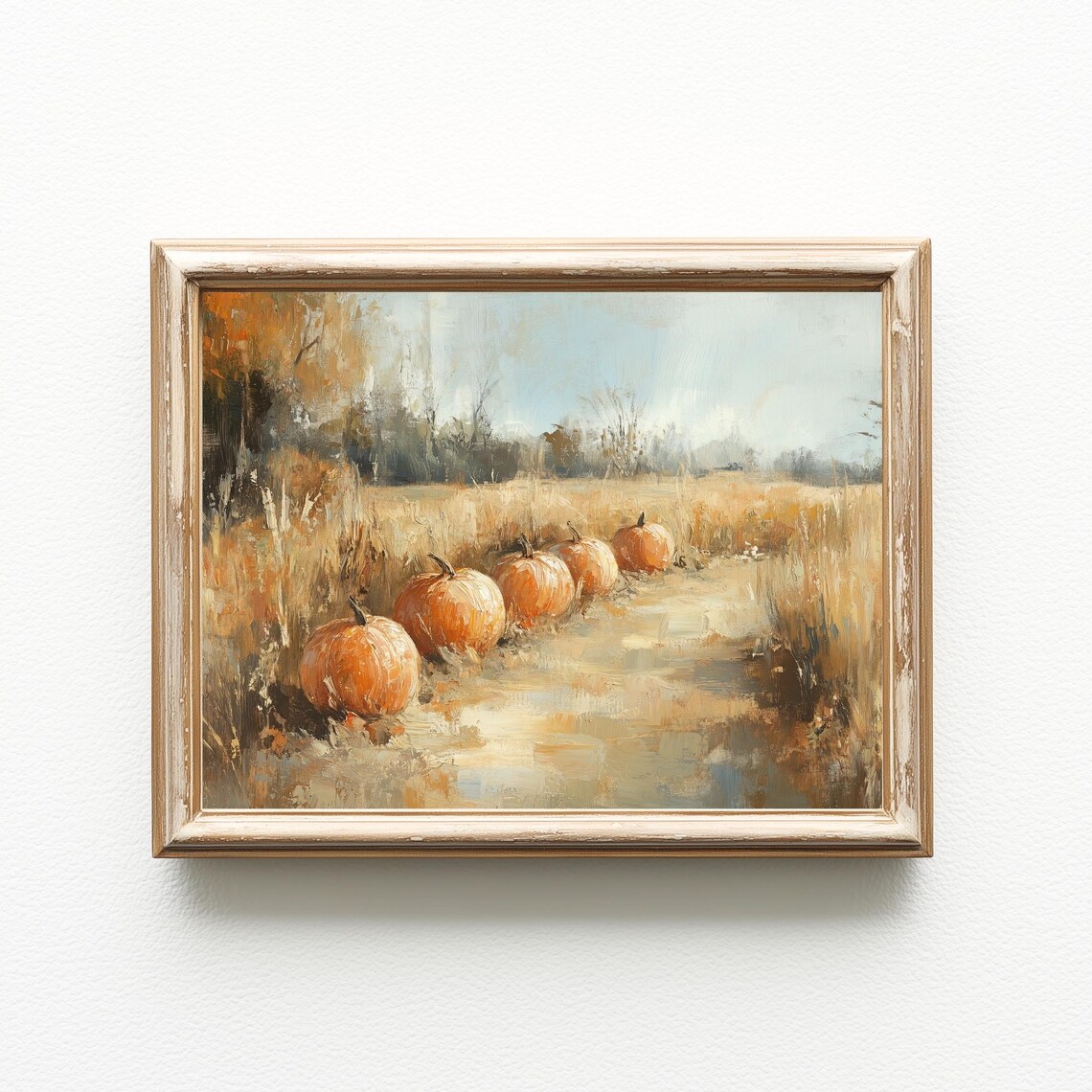 Vintage Halloween Pumpkin Patch Art Print